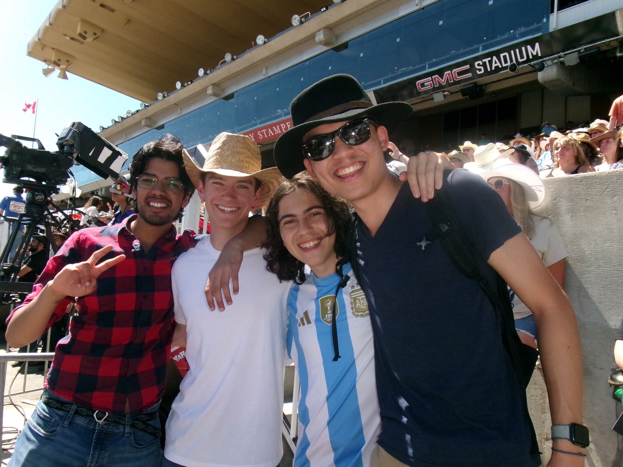 With friends at the Calgary Stampede