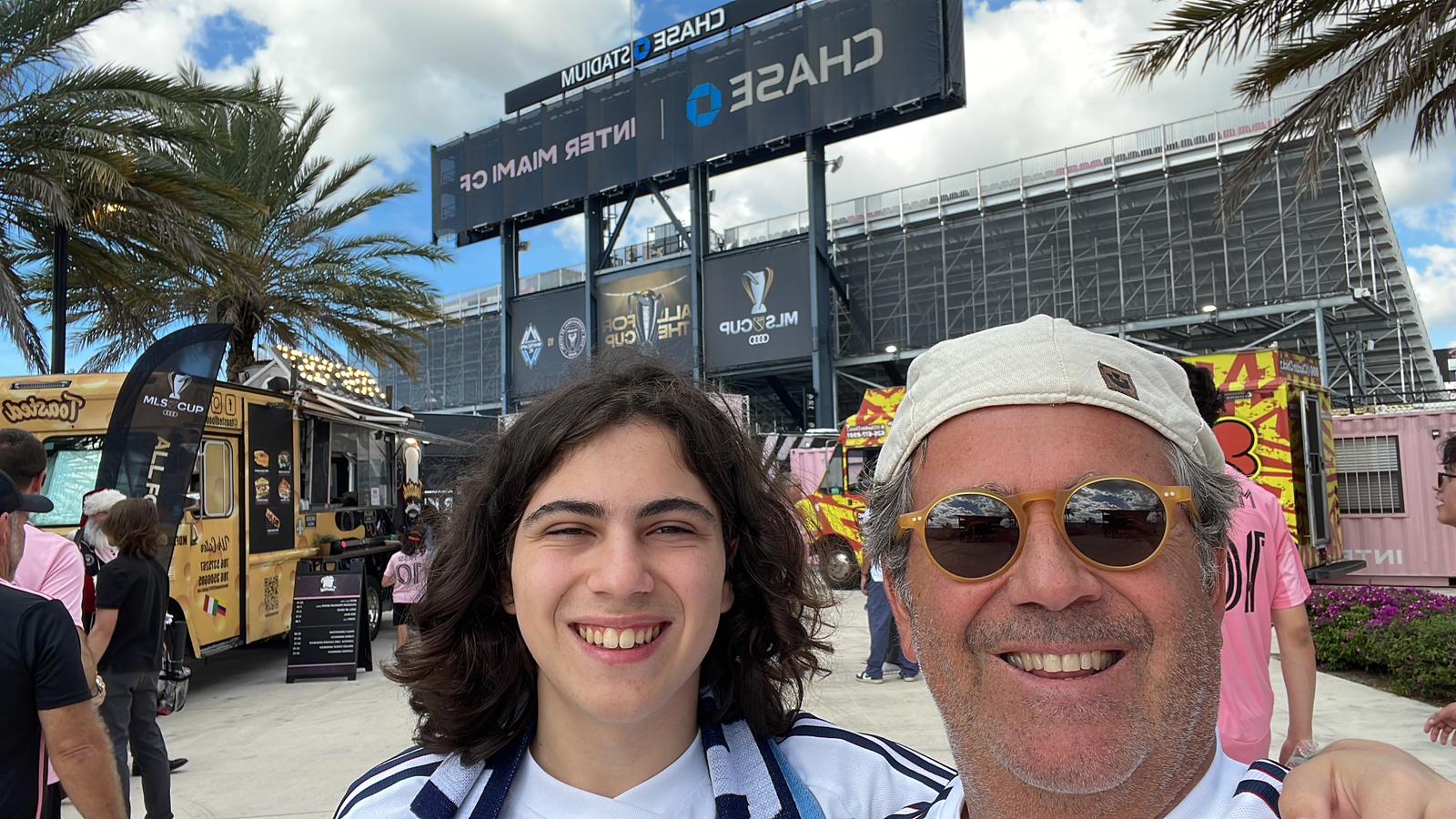 With my dad outside Chase Stadium